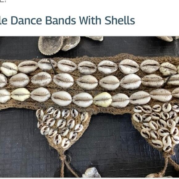 Pair of Native American shell dance bands from New Guinea - Picture 3 of 4
